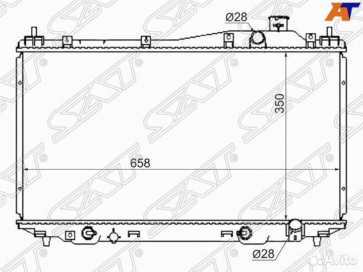 Радиатор охлаждения Хонда Сивик 01-05