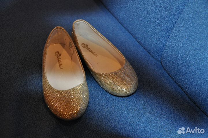 Золотые балетки