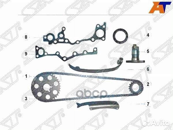 Комплект цепи грм toyota 1RZ/2RZ 89- TK-TY302-J