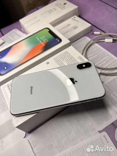 iPhone X, 256 Silver sim+esim