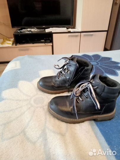 Ботинки кожаные на мальчика р30