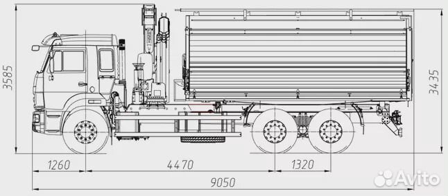 КАМАЗ 65115-773094-50 с КМУ, 2023