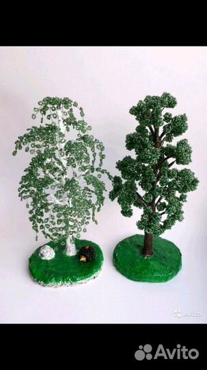 Деревья из бисера