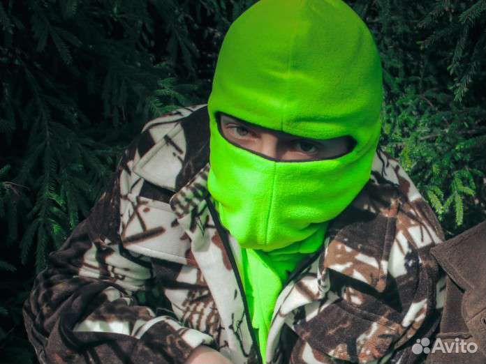 Балаклава двухсторонняя (зелёный, коричневый)