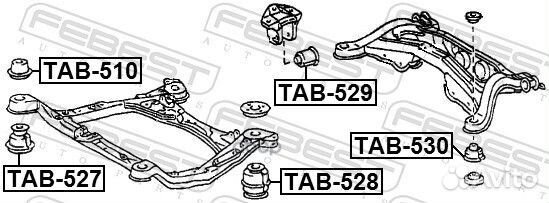 Сайлентблок подрамника lexus RX300 MCU1#