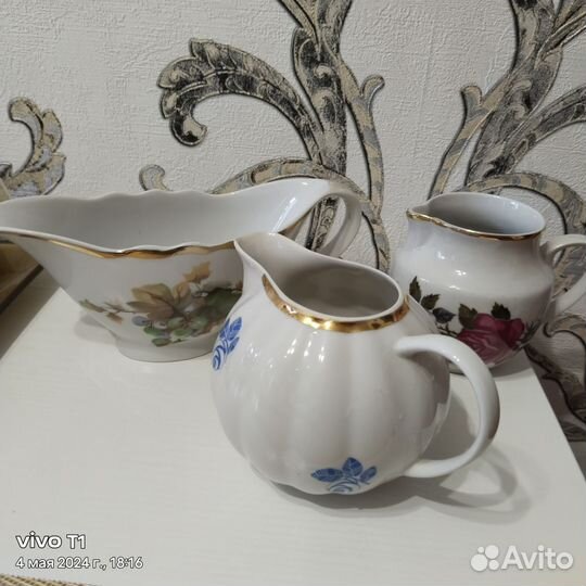 Молочник сливочник соусник СССР