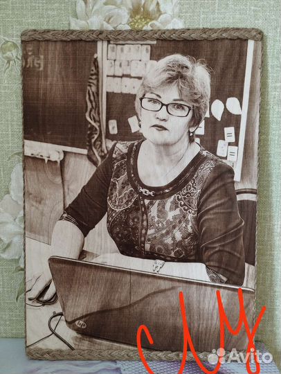 Выжигание портрета на дереве