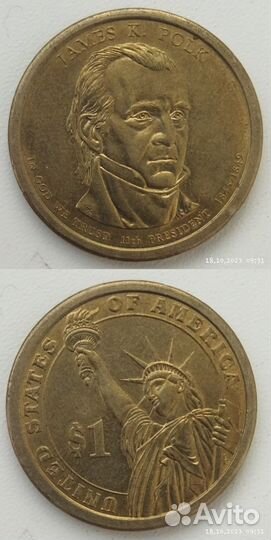 Юбилейные монеты 1 доллар,серия президенты
