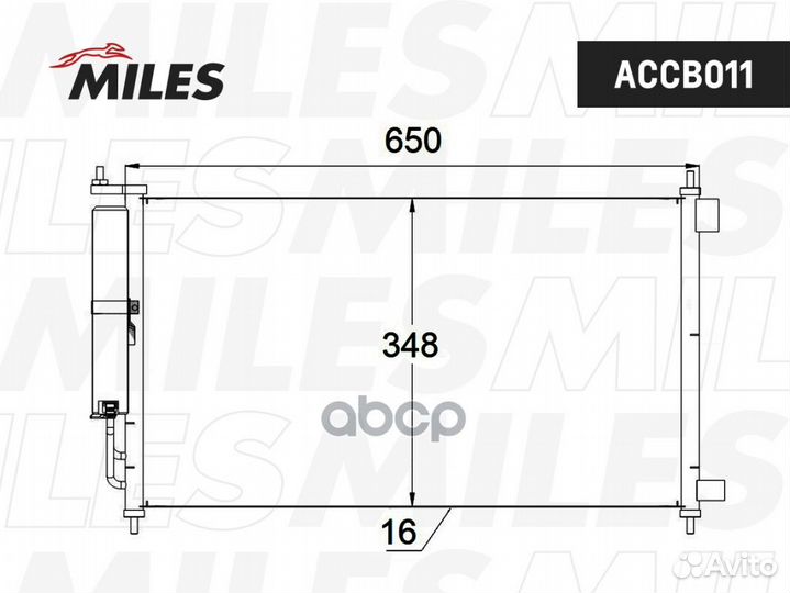 Радиатор кондиционера accb011 Miles