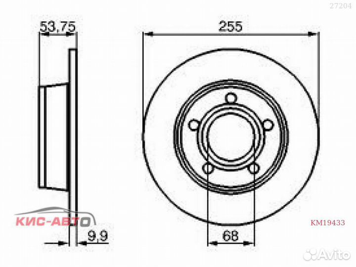 Диск тормозной ferodo C5