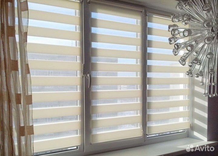 Рулонные шторы зебра на балкон