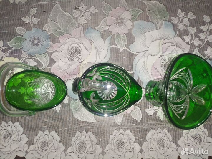 Богемский зелёный хрусталь