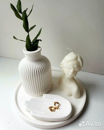 Подарочные наборы из гипса и свечей