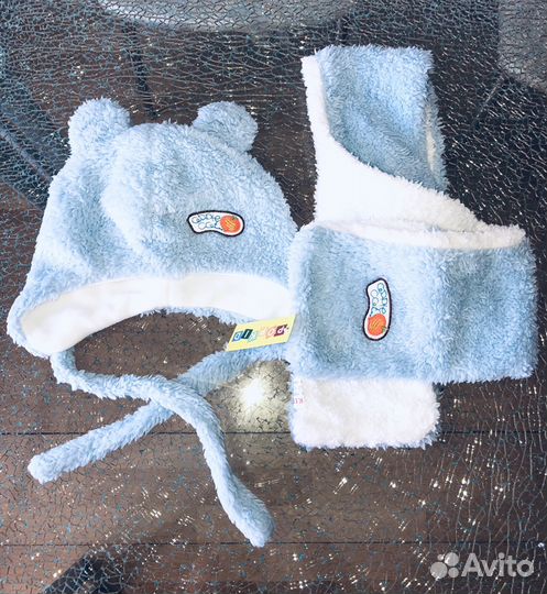 Детский набор шарфик и шапка новый