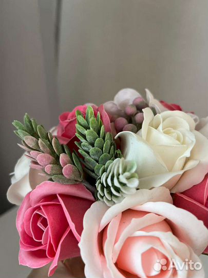 Букет из мыльных роз