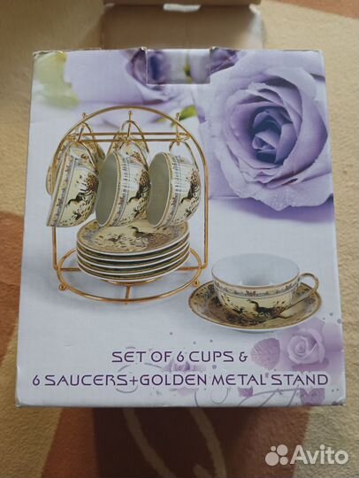 Чайный набор 12 предметов фарфор (кофейный)