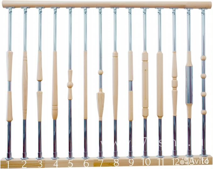 Балясины из дерева и металла