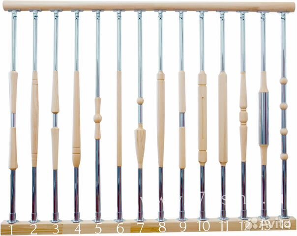 Балясины из дерева и металла