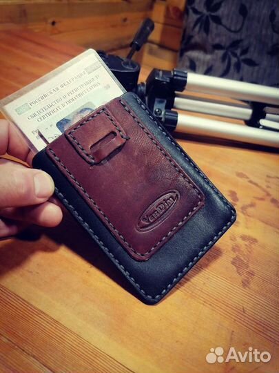 Чехол для автодокументов из натуральной кожи