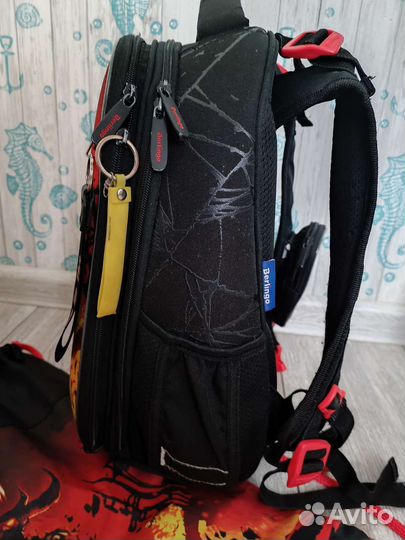 Рюкзак школьный Berlingo+мешок для сменки+дождевик