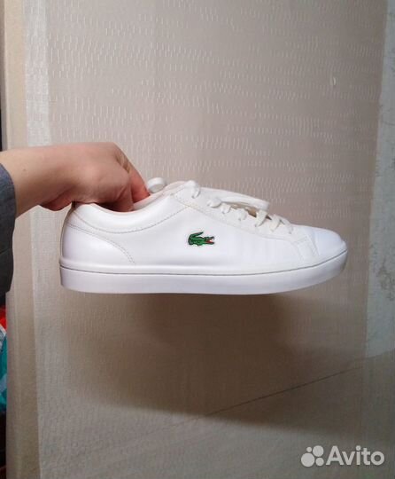 Новые белые кеды Lacoste кожа натуральная 39-40