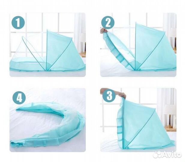 Складная антимоскитная сетка палатка на кровать