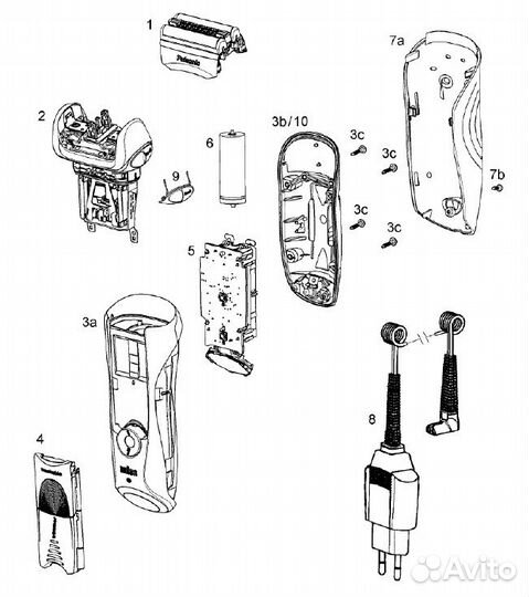 Ремонт электробритв Braun Браун Series 7, 9, 5