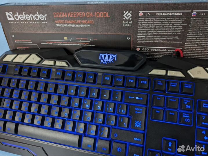 Клавиатура игровая Defender 3 режима подсветки
