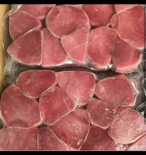 Тунец стейки, с/м в в/у по 500 гр