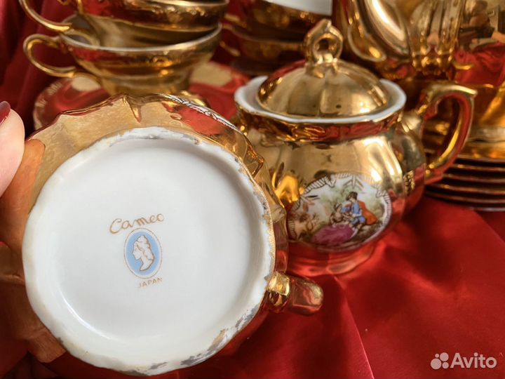 Сервиз чайный Япония Japan Cameo золотой фарфор