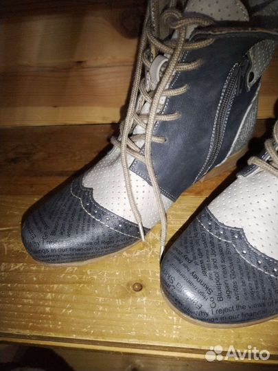 Ботинки женские кожа