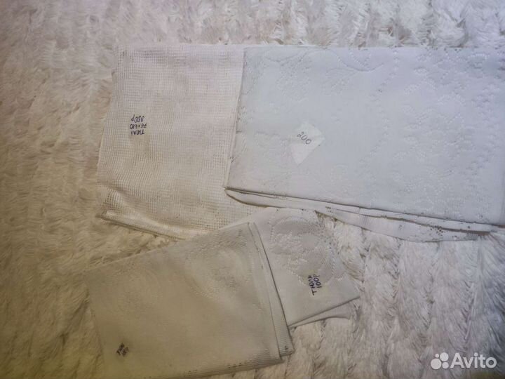 Комплект 1,5 и евро б/у новые полотенца, белье