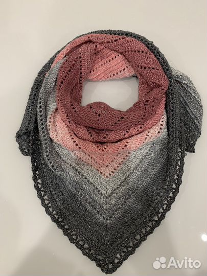 Платок шаль ручная вязка