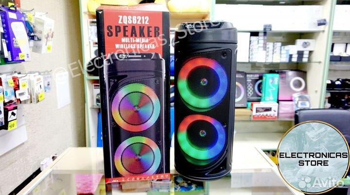 Bluetooth Колонка Спикер ZQS-6212 Gold LUX