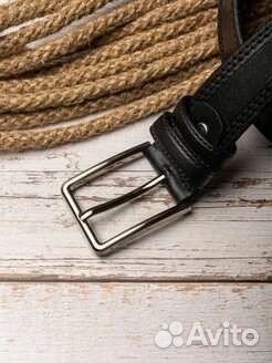 Ремень натуральная кожа черный новый