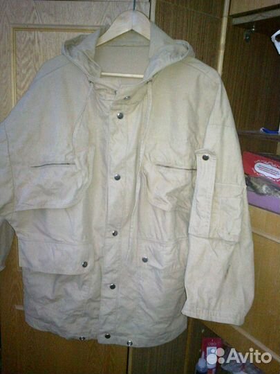 Куртка штормовка брезентовая с капюшоном