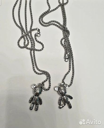 Кулоны мишки подвижные на цепочке
