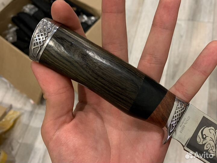 Разделочный нож Лось с гравировкой