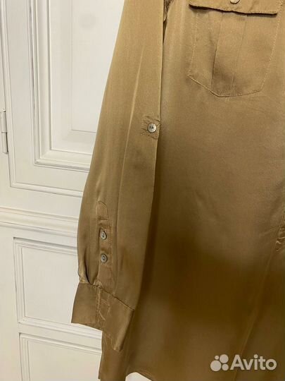 Рубашка H&M натуральный шелк на L/XL