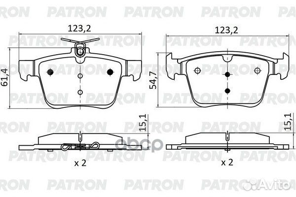 Колодки тормозные дисковые* 3Q0698451 PBP1308 P