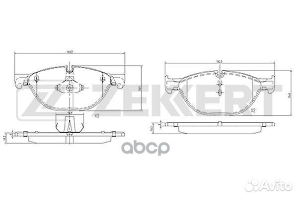Колодки торм. диск. передн. с датчиком BMW 5 (F