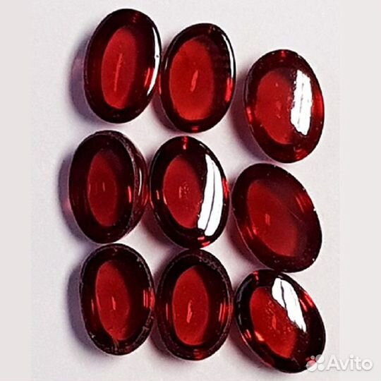 Гранат натуральный кабошон 6,57Ct 6х4мм 9шт Овал