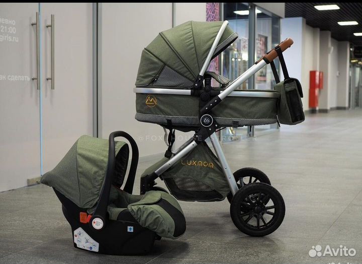 Коляска 3 в 1. Новая. Luxmom. Lova mama