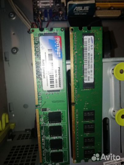 Проц core 2 duo E7400 + мать LGA775 + озу 2 гиг