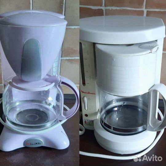 Кофеварки капельные elekta, Япония и moulinex