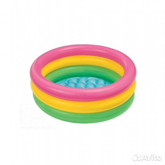 Бассейн надувной Радуга круглый мини (61х22см) (ар