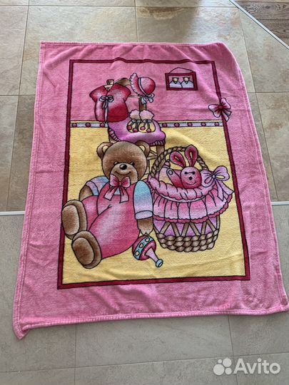 Плед детский плюшевый