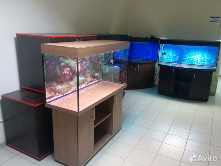 Аквариум 350 новый, свет, биофильтр, фон, тумба