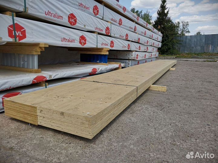 Лвл брус клееный 45x400x6.5 м с гарантией