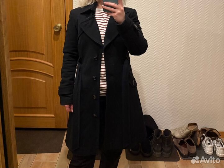 Пальто шерстяное демисезонное mosaic утеплённое 42